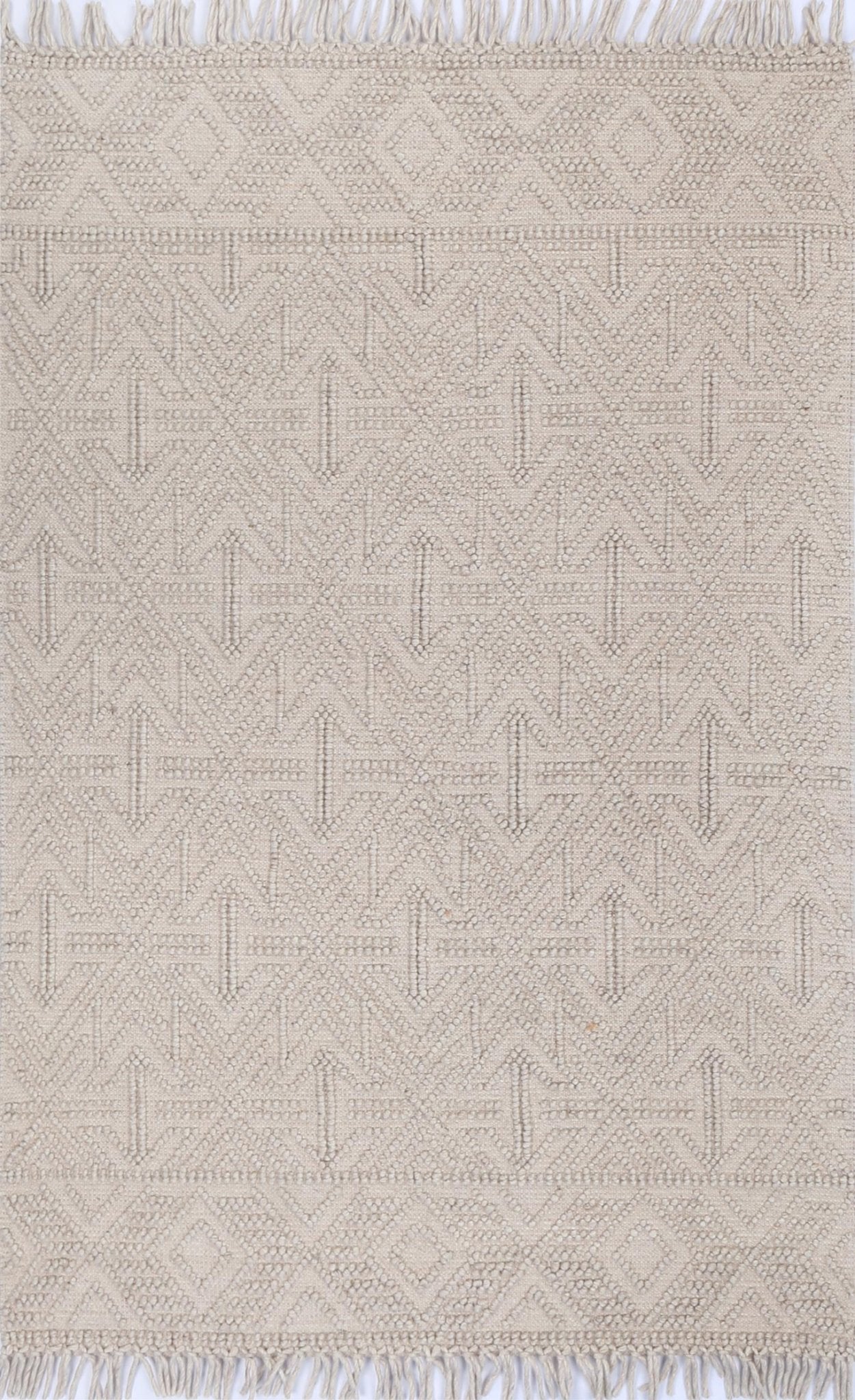 Diego Geometric Brown Wool Rug - Floorsome - Area Rug - DIEG16004BROW - Area Rug