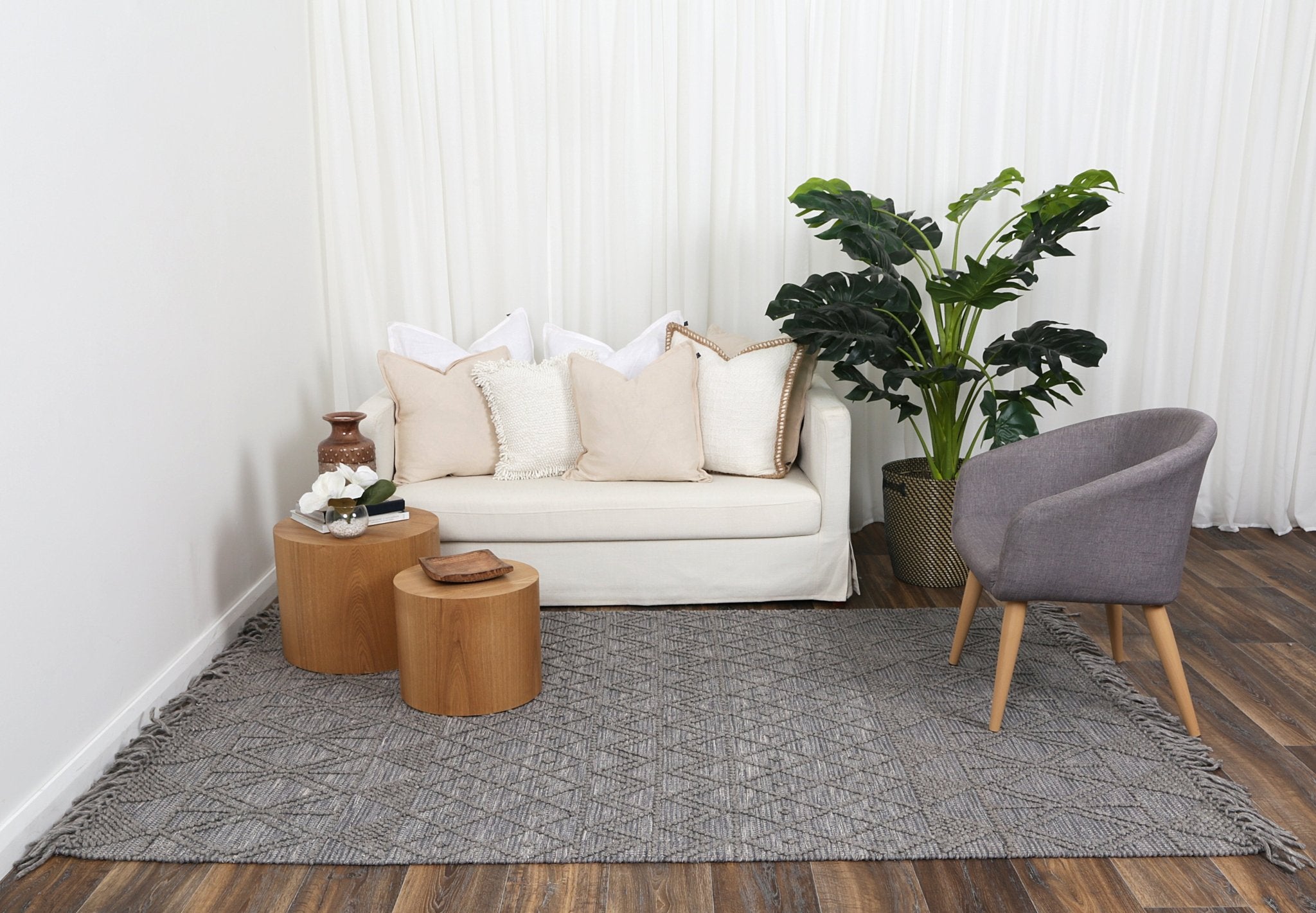 Diego Inca Grey Multi Wool Rug - Floorsome - Area Rug - DIEG70101GMUL - Area Rug