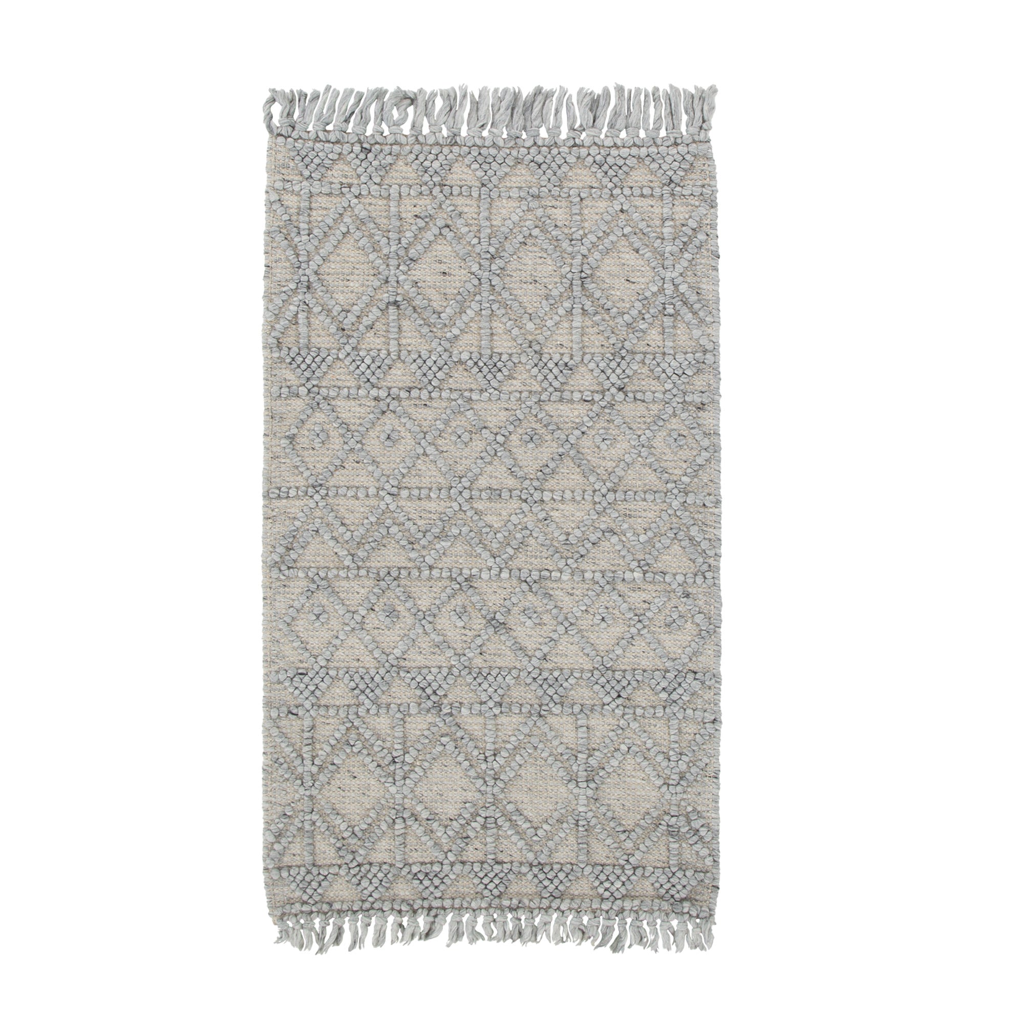 Diego Inca Grey Wool Rug - Floorsome - Area Rug - DIEG70101LGRE - Area Rug