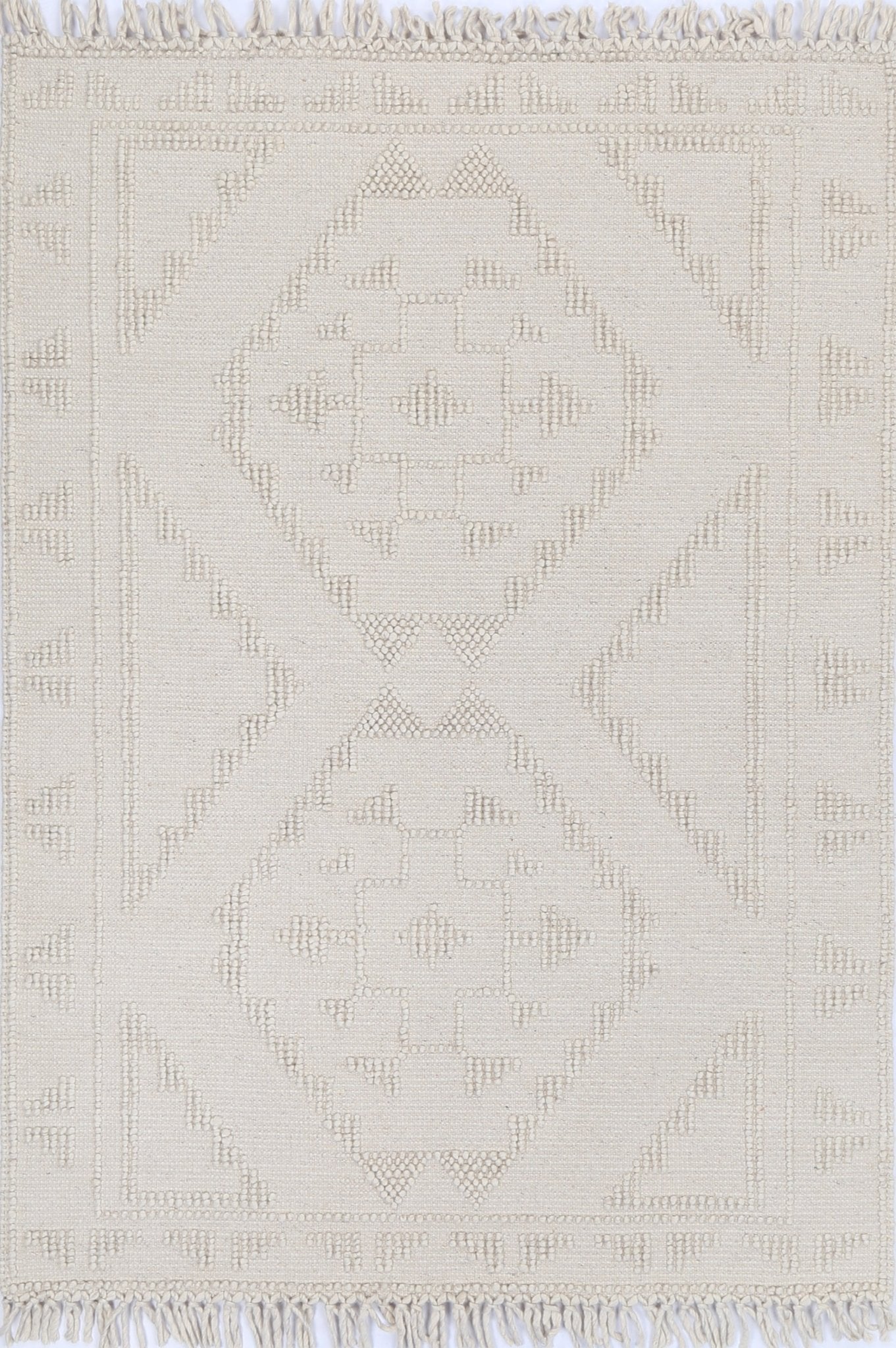 Diego Ornamental Beige Wool Rug - Floorsome - Area Rug - DIEG16003BEIG - Area Rug
