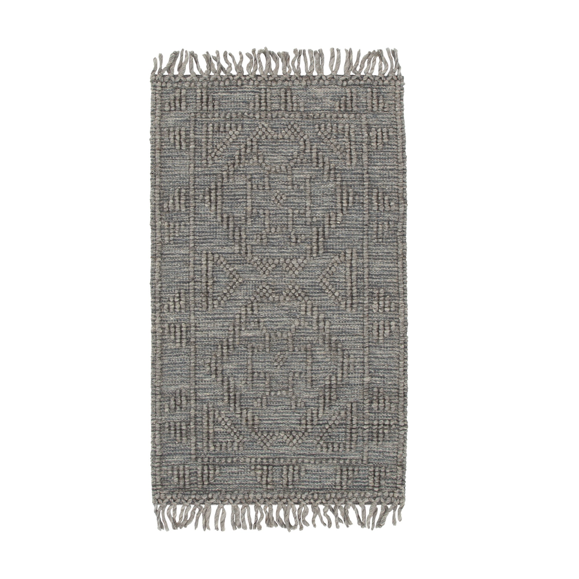 Diego Ornamental Grey Multi Wool Rug - Floorsome - Area Rug - DIEG70103GMUL - Area Rug