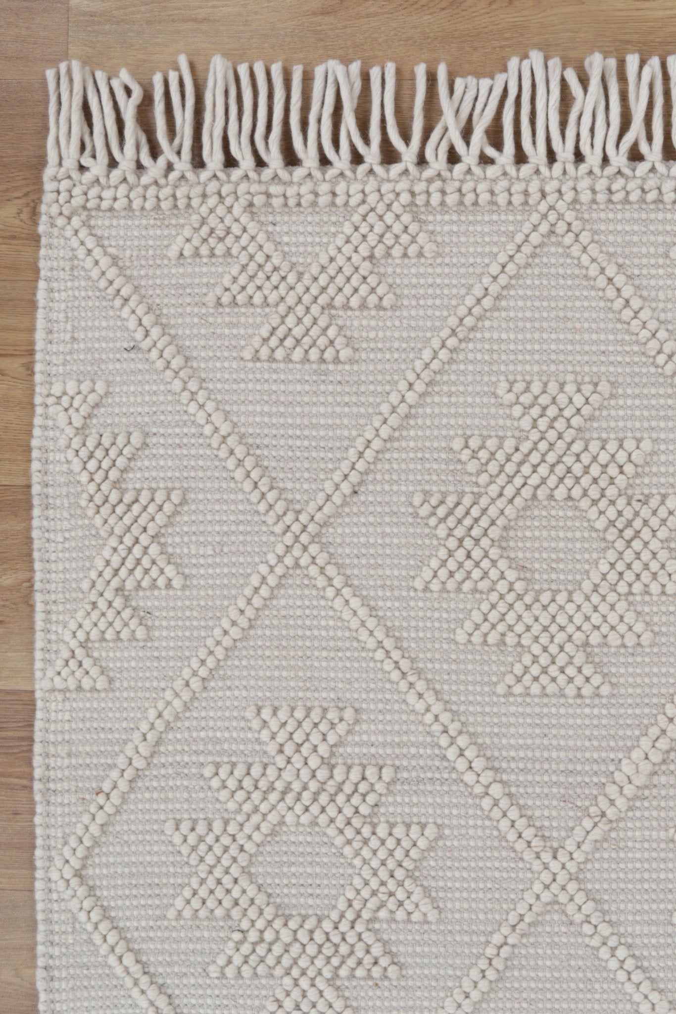 Diego Tribal Beige Wool Rug - Floorsome - Area Rug - DIEG70102BEIG - Area Rug