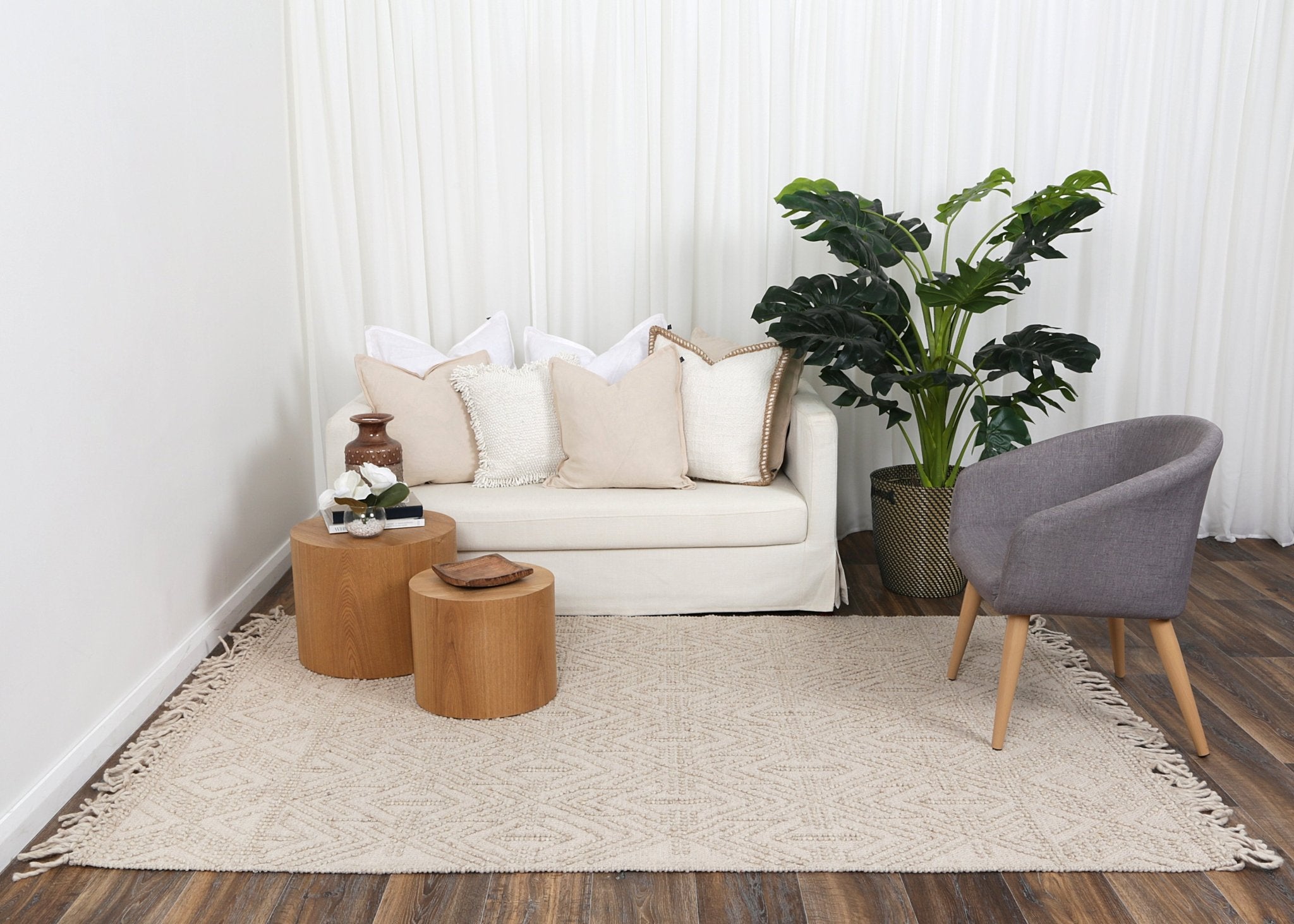 Diego Tribal Brown Wool Rug - Floorsome - Area Rug - DIEG16002BROW - Area Rug