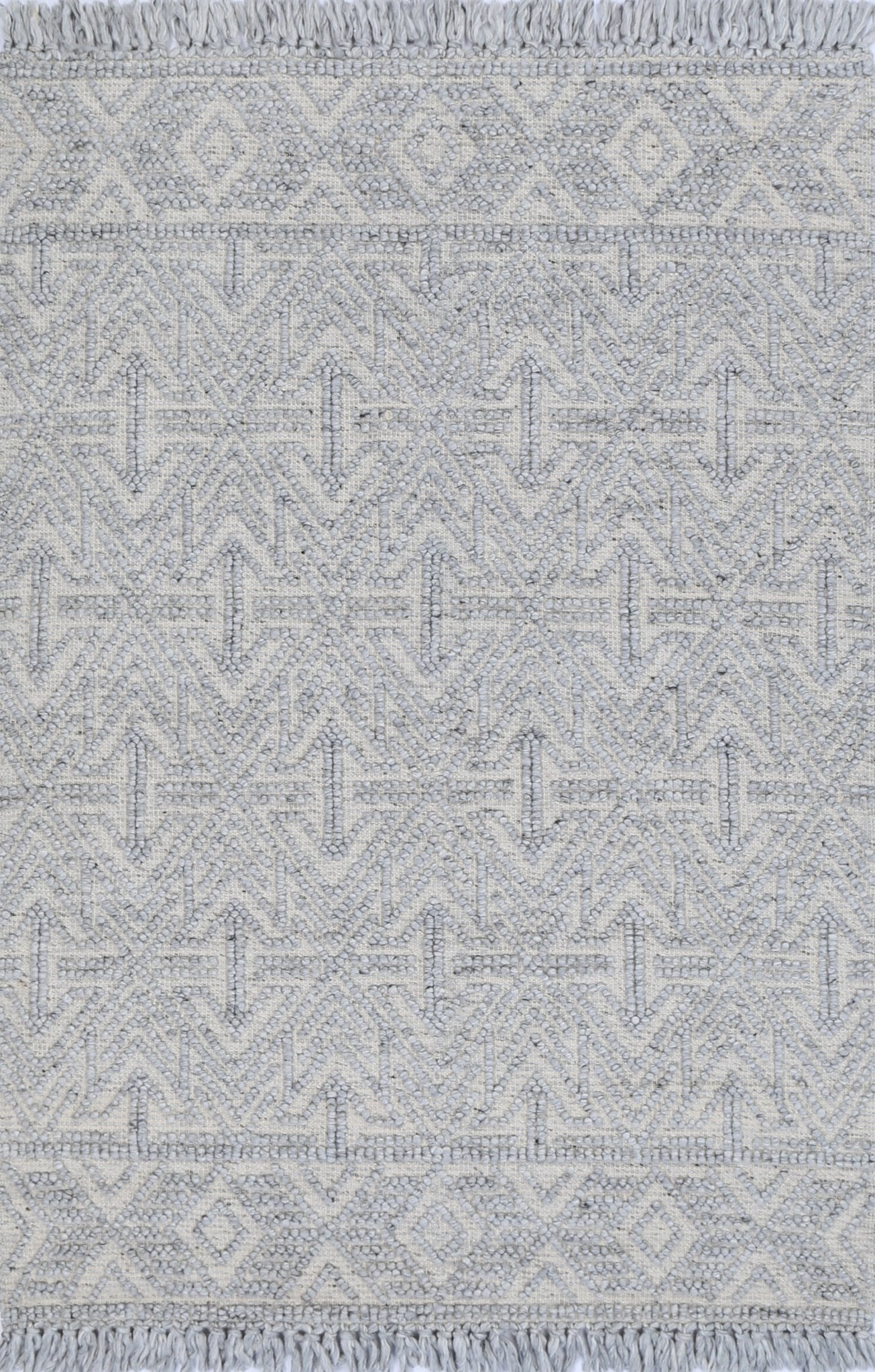 Diego Tribal Grey Wool Rug - Floorsome - Area Rug - DIEG16002LGRE - Area Rug