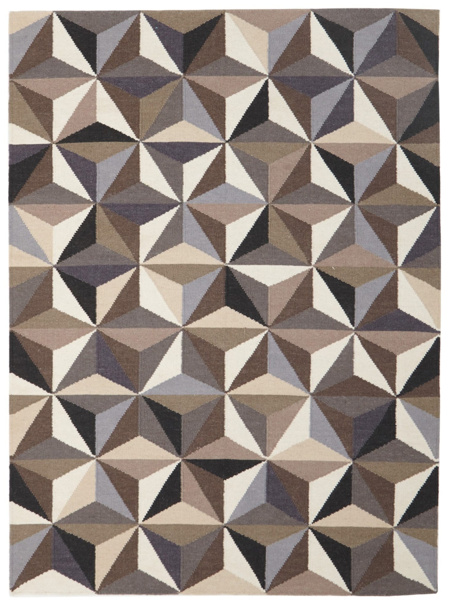 Dimensions Flat Weave Rug Grey - Floorsome - Modern