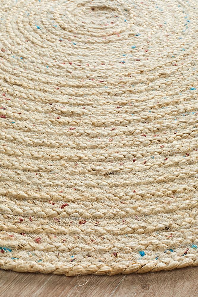 Diva Bleached Natural Rug - Floorsome - Flatweave - ATR - SHI - BLE - 120X120 - Flatweave