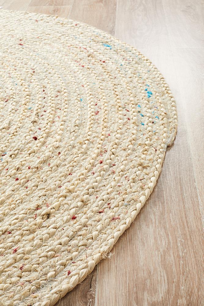 Diva Bleached Natural Rug - Floorsome - Flatweave - ATR - SHI - BLE - 120X120 - Flatweave
