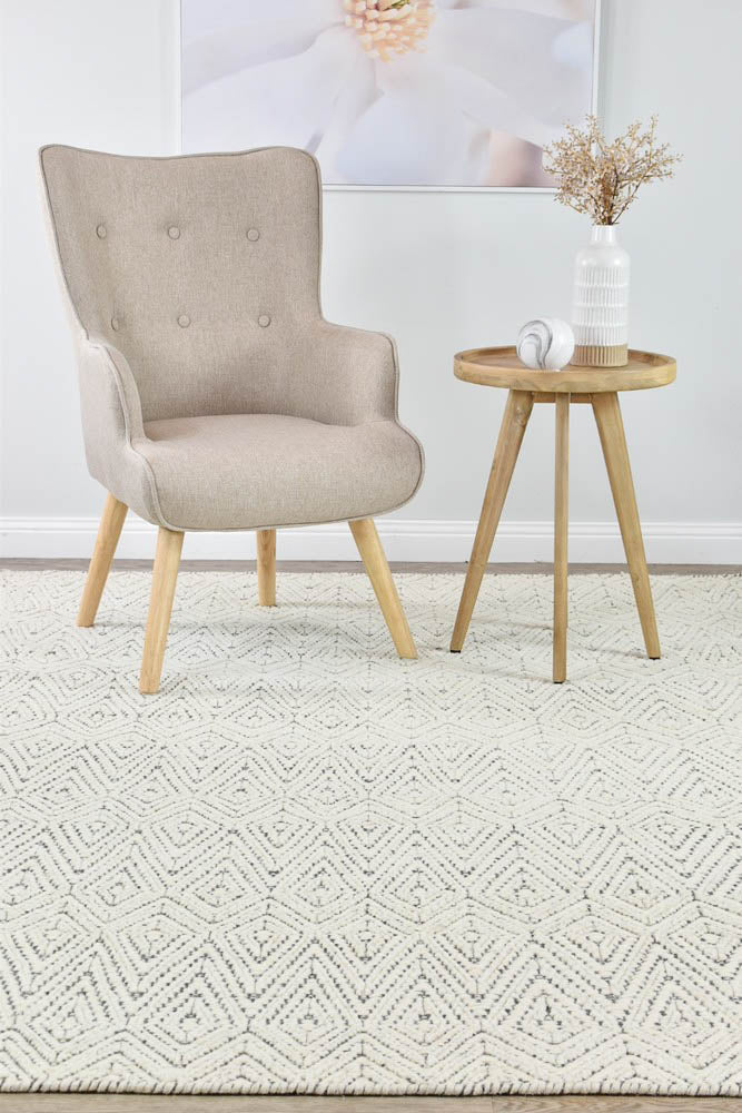 Dolomite Ivory Wool Rug - Floorsome - FLATWEAVE - AROMA - IVORY - 160X230 - FLATWEAVE