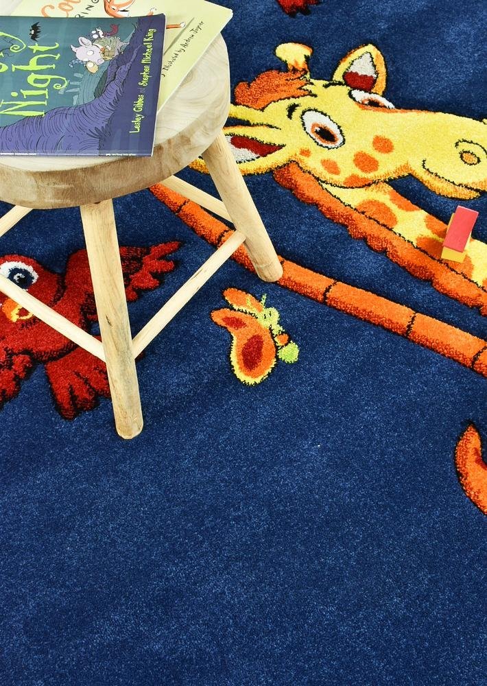 Dream Kids Animal Rug - Floorsome - Kids - CC - D348A - D.Blue - 120x170 - Kids