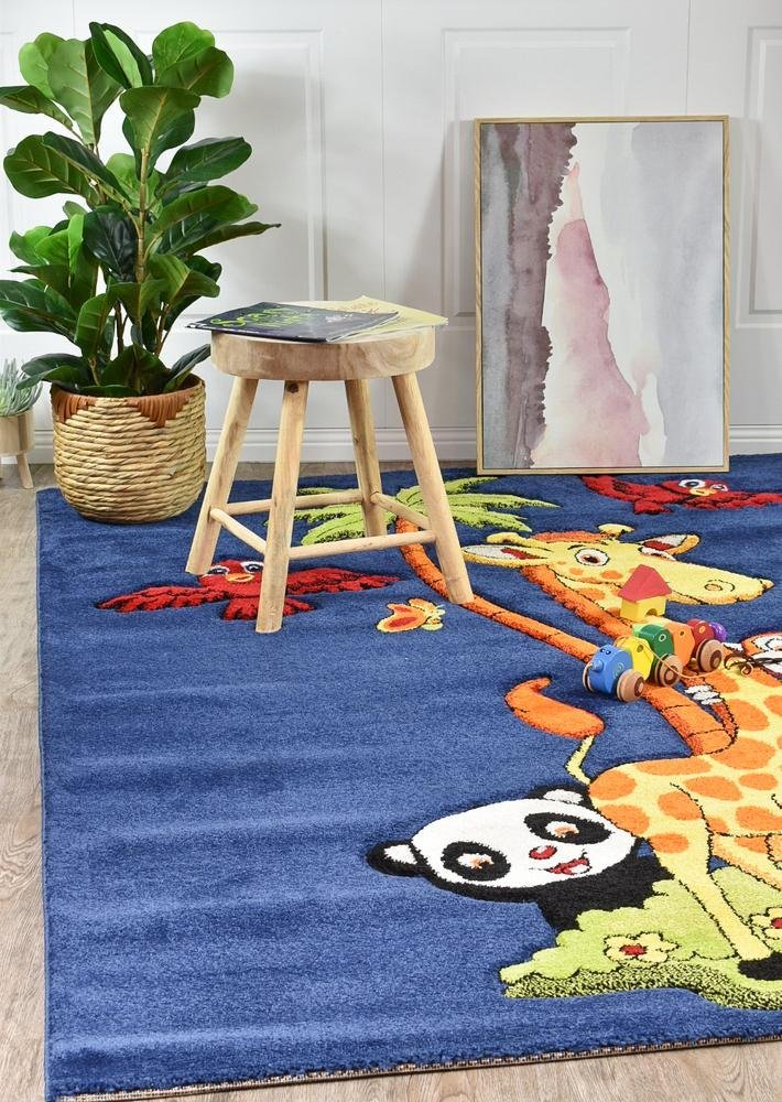Dream Kids Animal Rug - Floorsome - Kids - CC - D348A - D.Blue - 120x170 - Kids