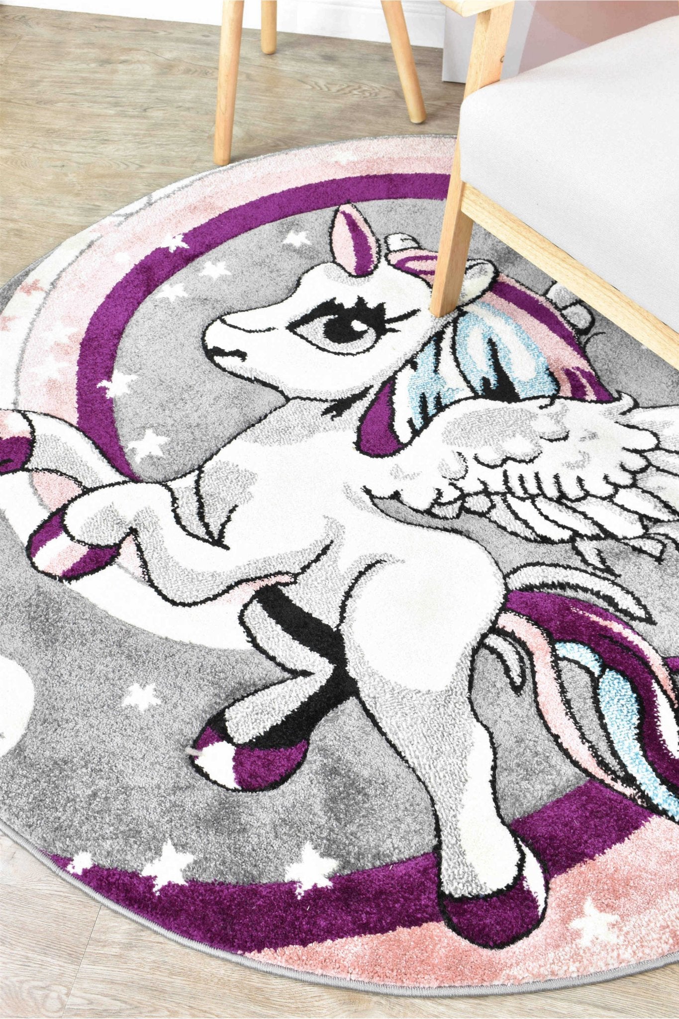 Dream Kids D345A Unicorn ROUND - Floorsome - ROUND - CC-D345A-L.Grey-Rose-150x150 - ROUND