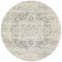 Dream White Silver Transitional Round Rug - Floorsome - Modern - EVO - 253 - WSIL - 150X150 - Modern