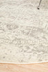Dream White Silver Transitional Round Rug - Floorsome - Modern - EVO - 253 - WSIL - 150X150 - Modern