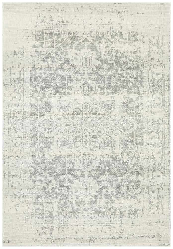 Dream White Silver Transitional Rug - Floorsome - Modern - EVO - 253 - WSIL - 230X160 - Modern