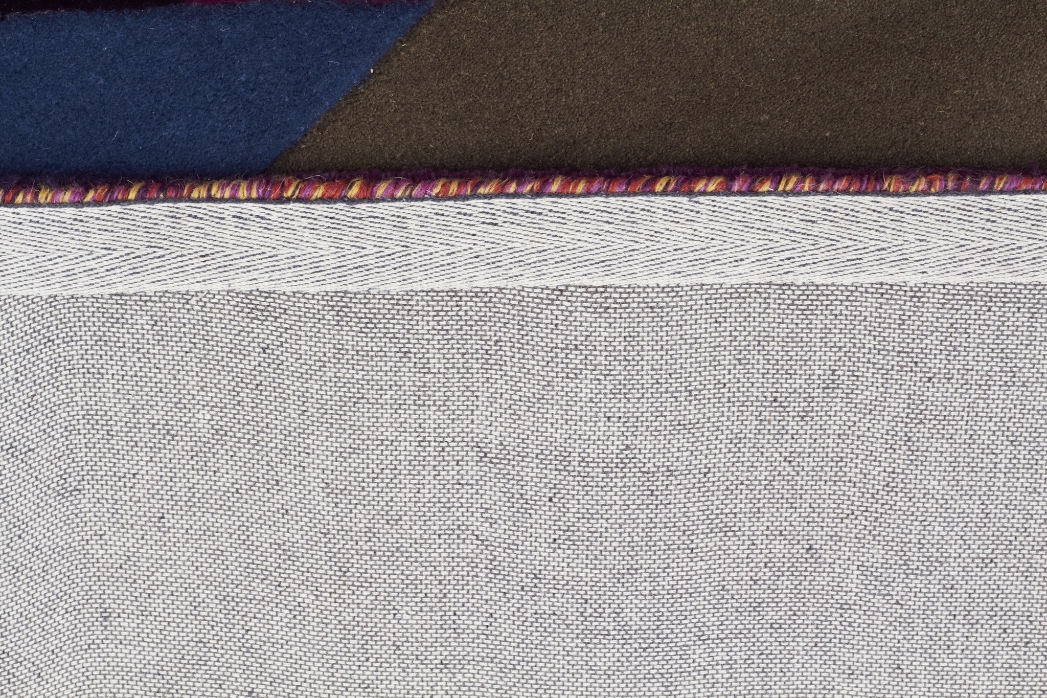 Eclectic Designer Wool Runner Rug Blue Rust Purple - Floorsome - Modern - MTX - 906 - CRA - 300X80 - Modern