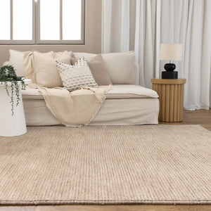 Eco Breeze Wool Beige - Floorsome - Area Rug