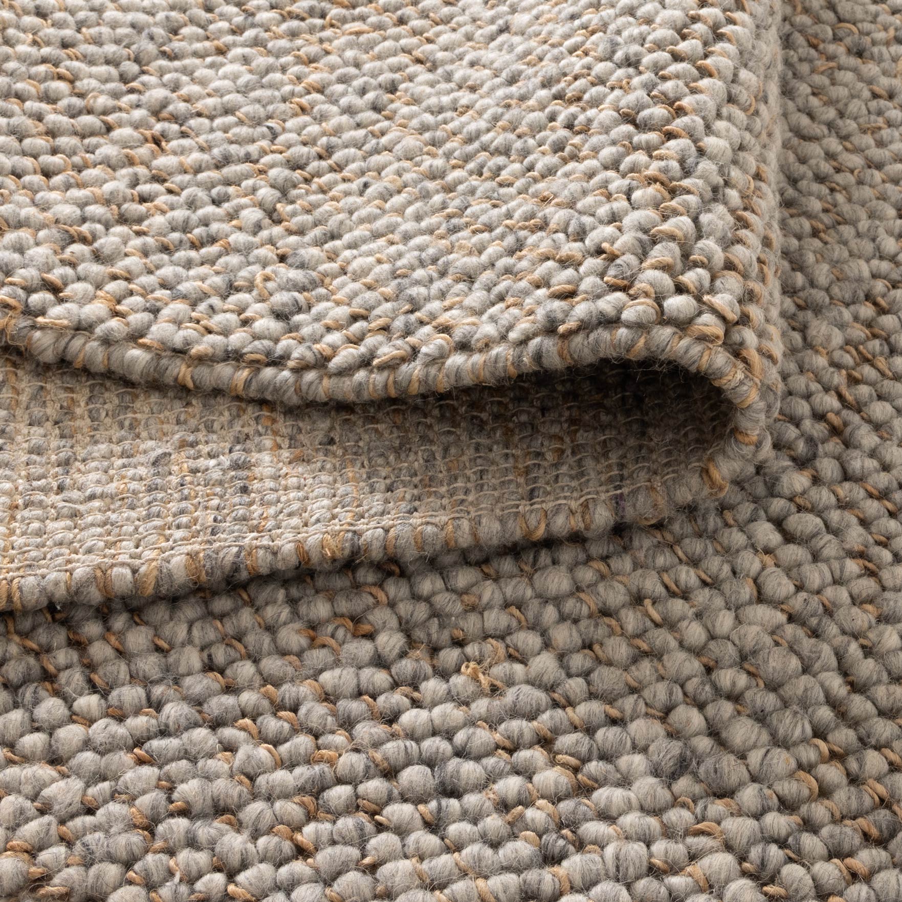 Eco Weave Grey Jute and Wool Rug - Floorsome - Rug - ECOW160GREY - Rug