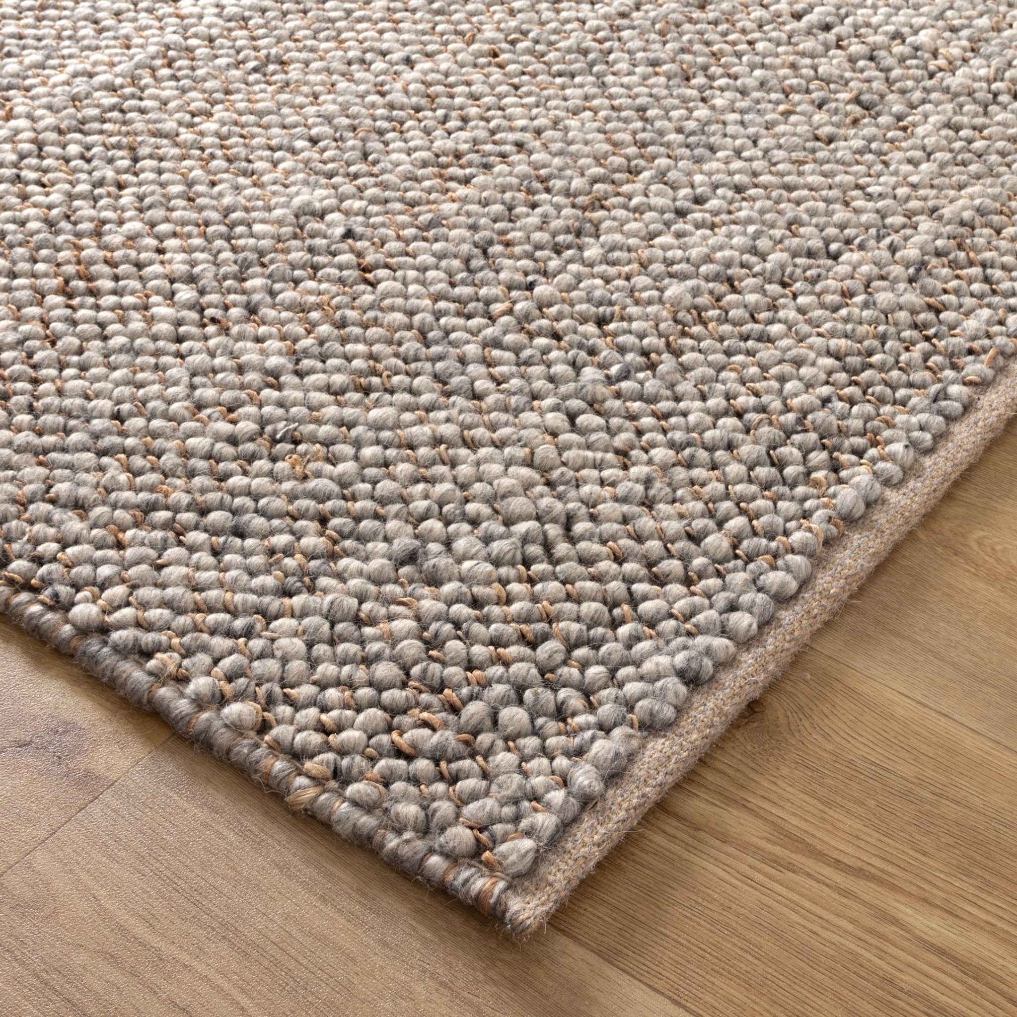 Eco Weave Grey Jute and Wool Rug - Floorsome - Rug - ECOW160GREY - Rug