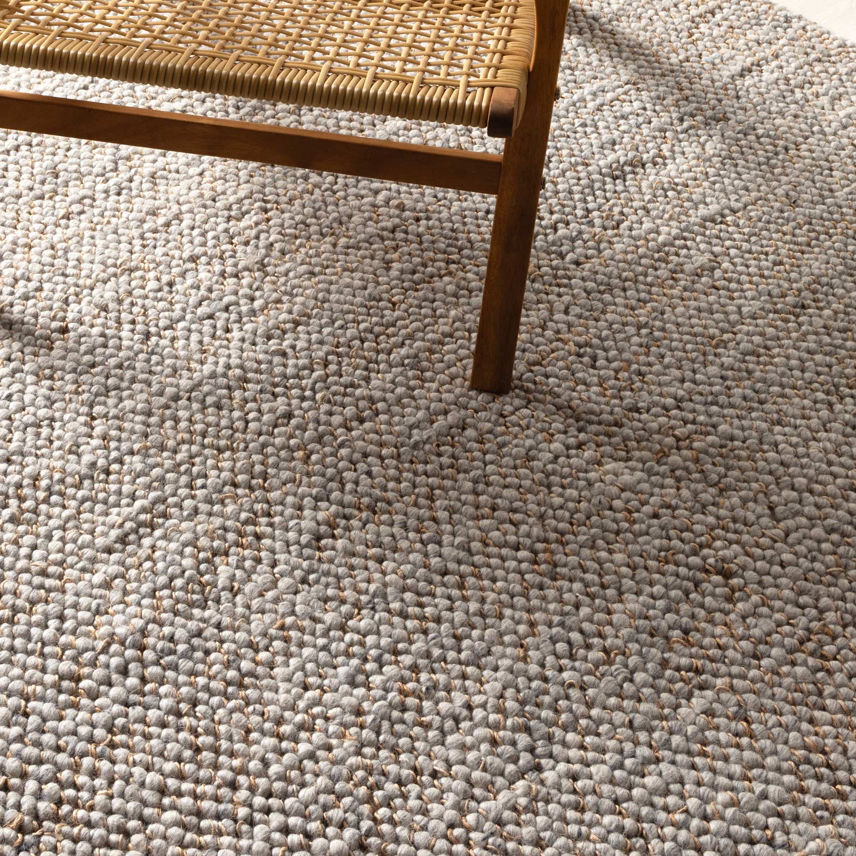 Eco Weave Grey Jute and Wool Rug - Floorsome - Rug - ECOW160GREY - Rug