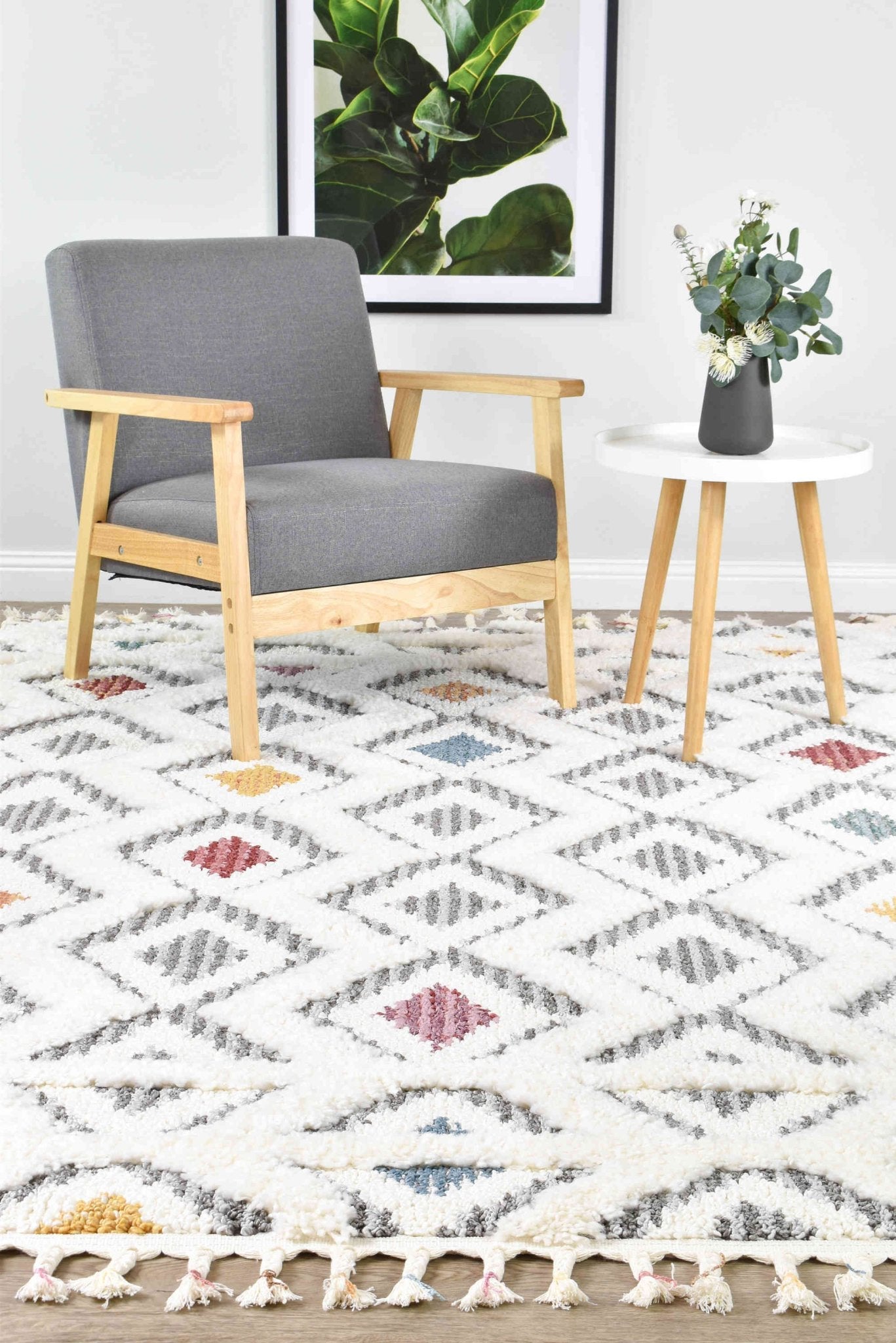 Eden B0072A Diamond - Floorsome - SHAGGY - PARIS - B0072A - CREAM - 80X150 - SHAGGY