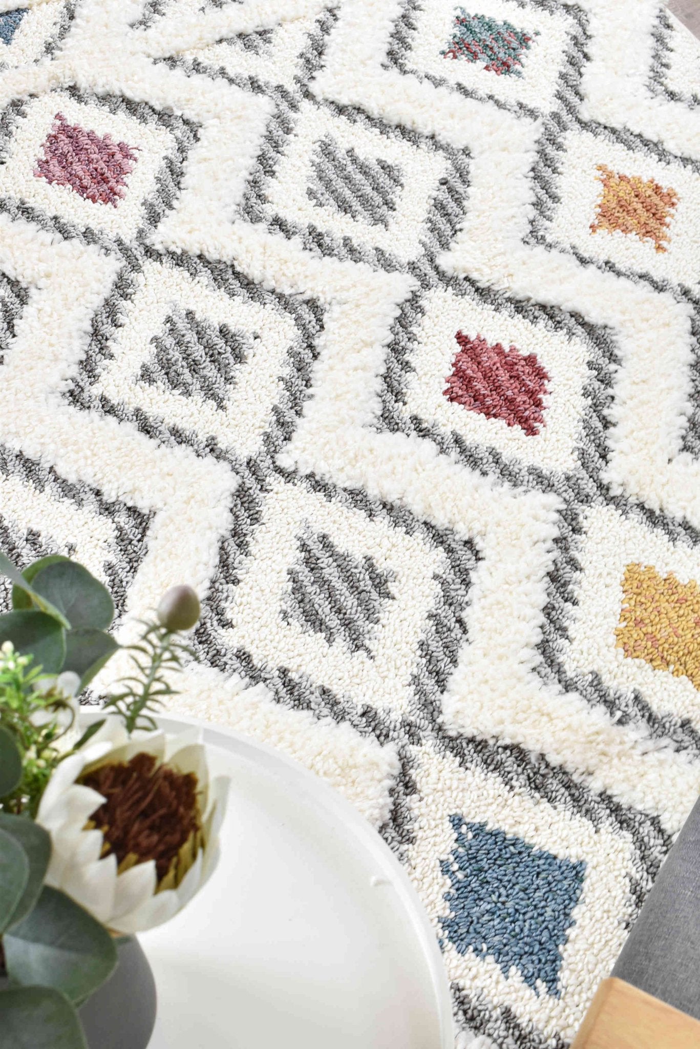 Eden B0072A Diamond - Floorsome - SHAGGY - PARIS - B0072A - CREAM - 80X150 - SHAGGY
