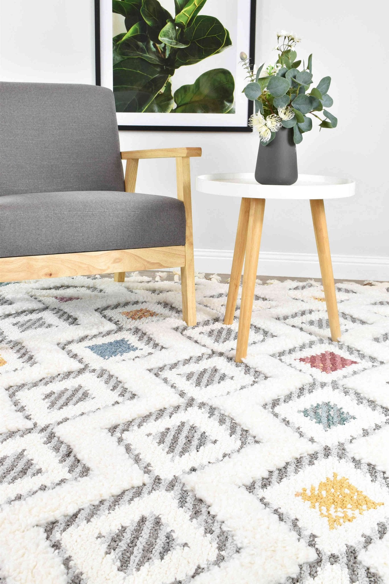 Eden B0072A Diamond - Floorsome - SHAGGY - PARIS - B0072A - CREAM - 80X150 - SHAGGY