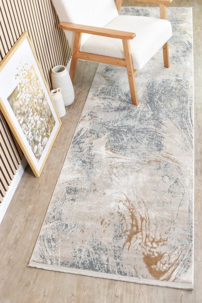 Eden Grey Beige Pattern 25558A Runner - Floorsome - RUNNER - OASIS-25558A-LVIZON-80X300 - RUNNER