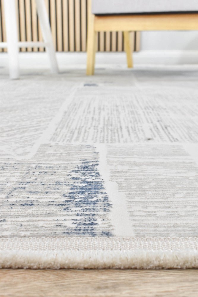 Eden Pattern 30312A Blue Cream - Floorsome - MODERN - ARORA-30312A-BLUE-CREAM-160X230 - MODERN