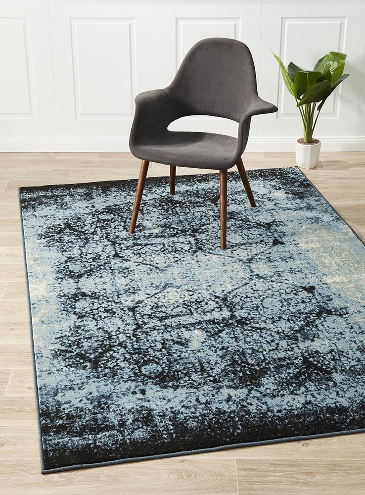 Elisabeth Heritage Rug Navy - Floorsome - Modern