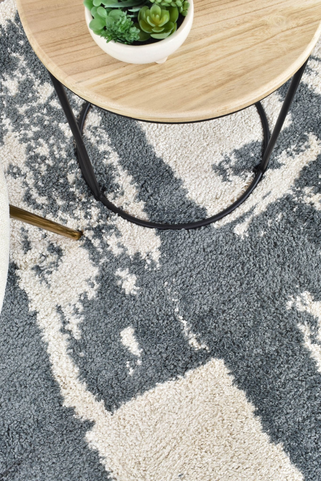 Elle 62602 692 Grey Cream Rug - Floorsome - SHAGGY - SPIRIT - 62602 - 692 - 160X230 - SHAGGY