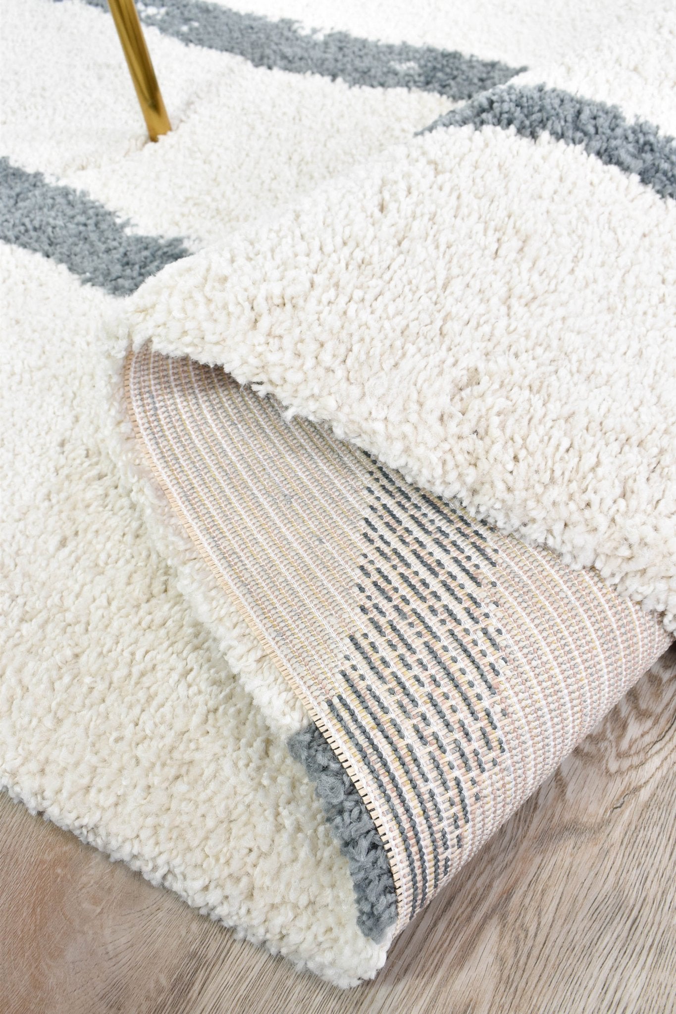 Elle 62628 962 Cream Grey Rug - Floorsome - SHAGGY - SPIRIT - 62628 - 962 - 160X230 - SHAGGY
