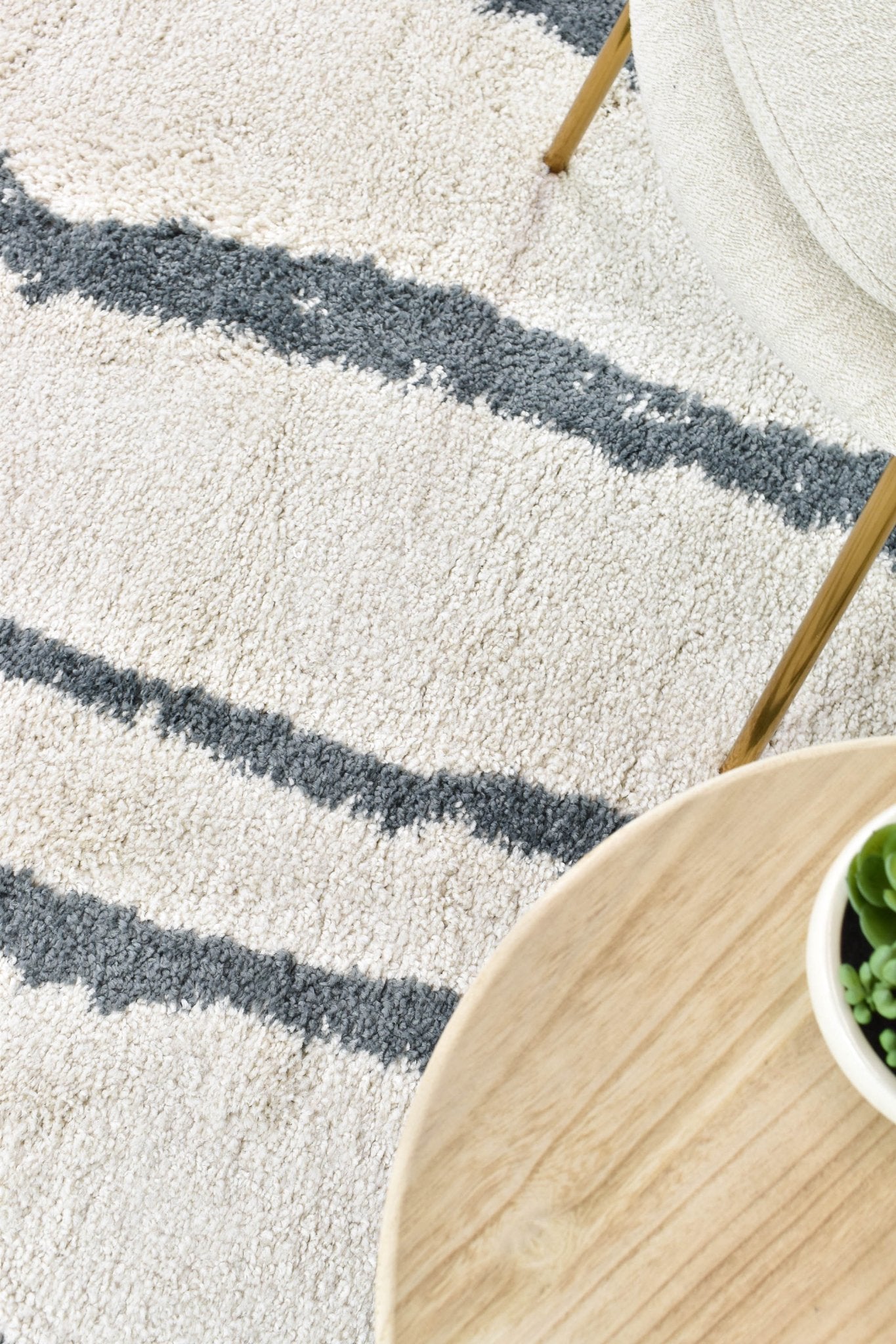 Elle 62628 962 Cream Grey Rug - Floorsome - SHAGGY - SPIRIT - 62628 - 962 - 160X230 - SHAGGY