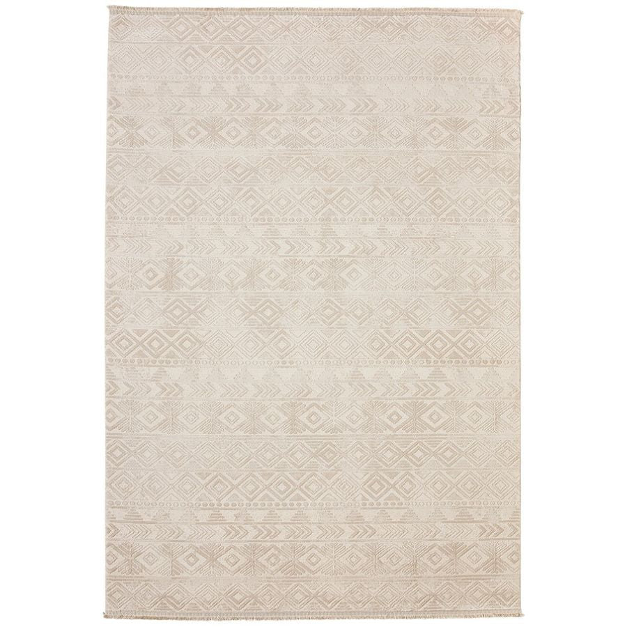 Erika Beige Distressed Rug - Floorsome