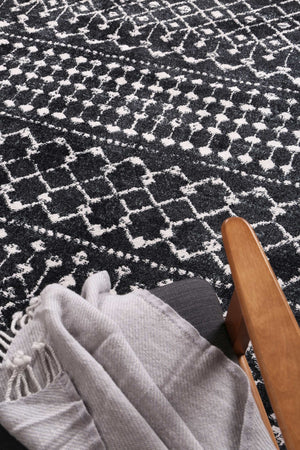 Ermina Tribal Anthracite Rug - Floorsome - Rug