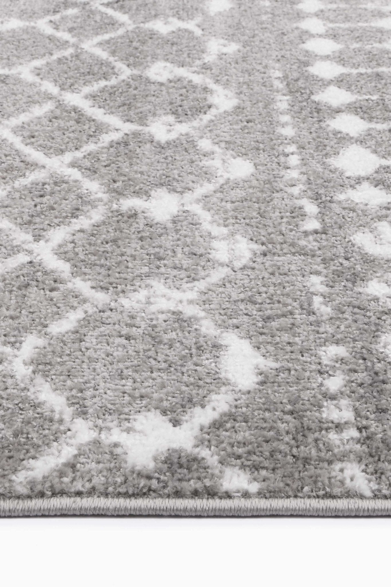 Ermina Tribal Grey Rug - Floorsome - Rug - BERG1605GWHI - Rug