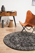 Estella Charcoal Transitional Round Rug - Floorsome - Modern - EVO - 252 - CHAR - 150X150 - Modern