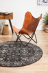 Estella Charcoal Transitional Round Rug - Floorsome - Modern - EVO - 252 - CHAR - 150X150 - Modern