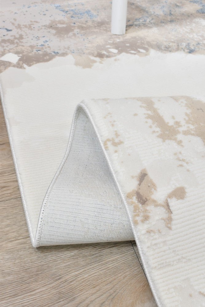 Eternal 25499A Navy Beige - Floorsome - MODERN - VELVET - 25499A - NAVY - BEIGE - 160X230 - MODERN