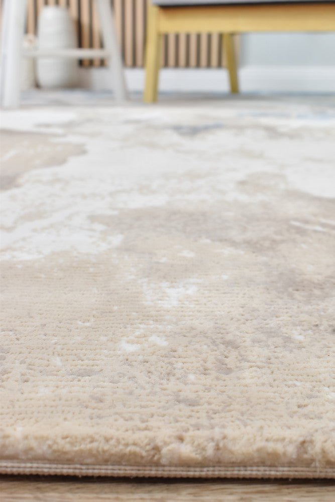 Eternal 25499A Navy Beige - Floorsome - MODERN - VELVET - 25499A - NAVY - BEIGE - 160X230 - MODERN