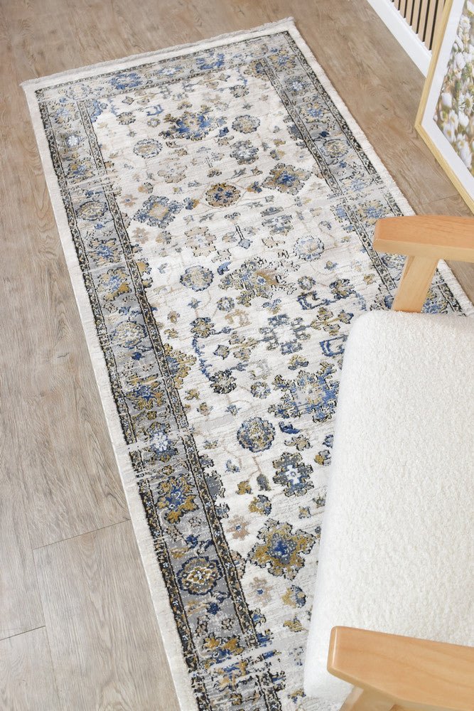 Eternal 27395A Grey Blue Runner - Floorsome - RUNNER - ETERNAL - 27395A - GREY - GREY - 80X300 - RUNNER