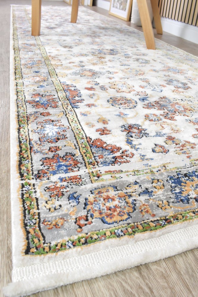 Eternal 27395A Multi Colour Runner - Floorsome - RUNNER - ETERNAL - 27395A - MULTI - GREY - 80X300 - RUNNER