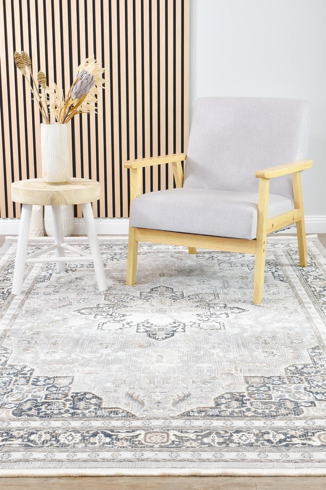 Eternal 30066A Navy Cream - Floorsome - MODERN - LYON - 30066A - NAVY - CREAM - 160X230 - MODERN
