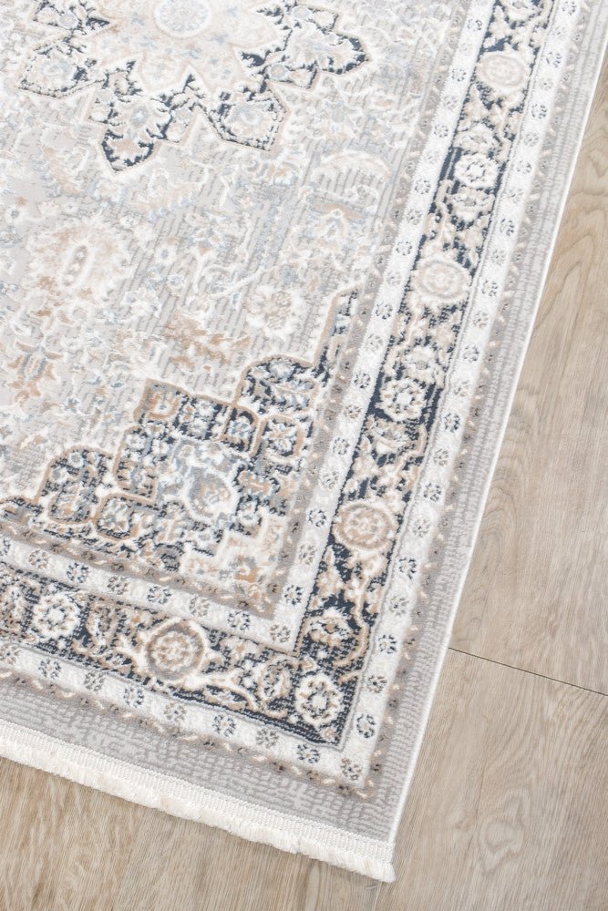 Eternal 30066A Navy Cream Runner - Floorsome - RUNNER - LYON - 30066A - NAVY - CREAM - 80X300 - RUNNER