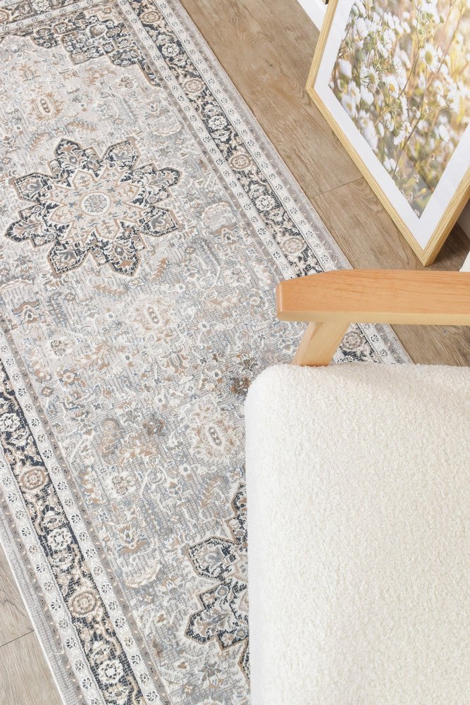 Eternal 30066A Navy Cream Runner - Floorsome - RUNNER - LYON - 30066A - NAVY - CREAM - 80X300 - RUNNER