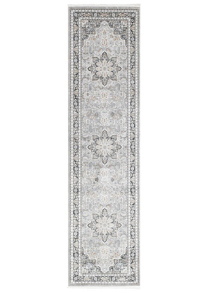 Eternal 30066A Navy Cream Runner - Floorsome - RUNNER - LYON - 30066A - NAVY - CREAM - 80X300 - RUNNER