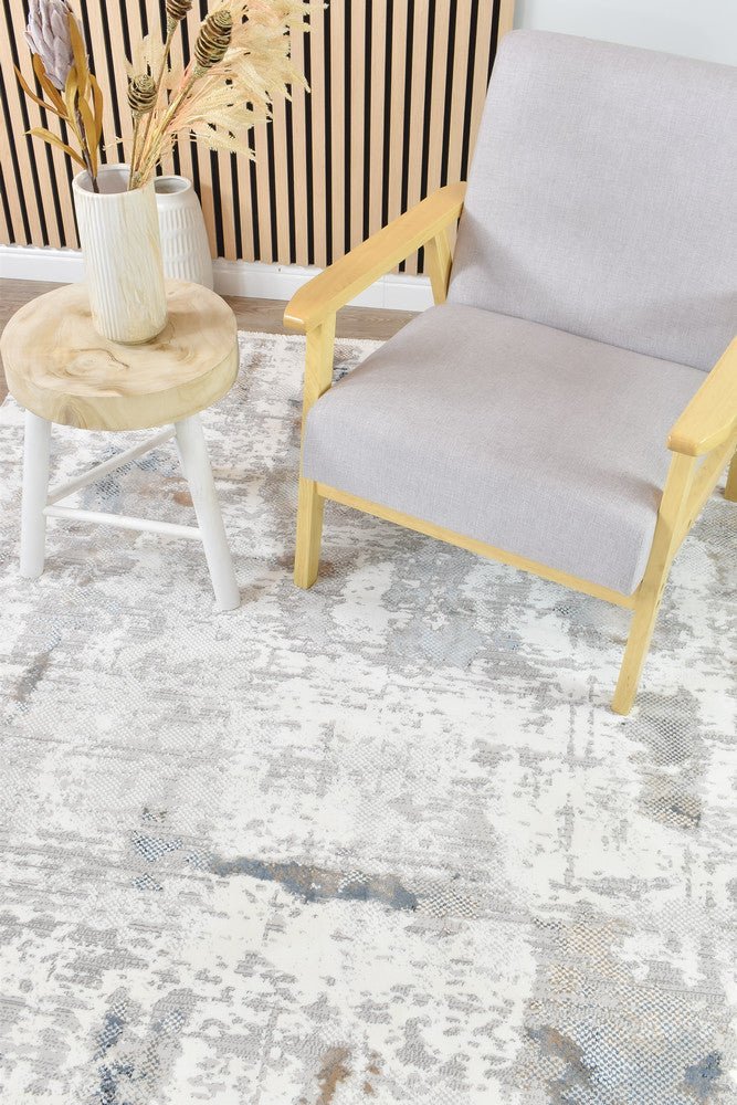 Eternal 30148A Blue Cream - Floorsome - MODERN - LYON - 30148A - BLUE - CREAM - 160X230 - MODERN