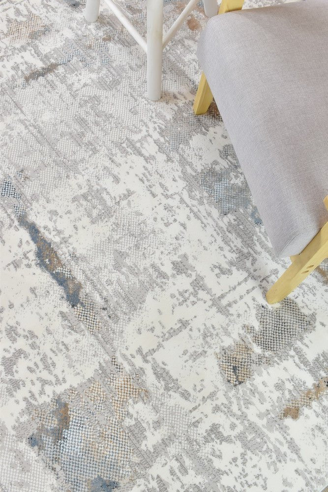 Eternal 30148A Blue Cream - Floorsome - MODERN - LYON - 30148A - BLUE - CREAM - 160X230 - MODERN