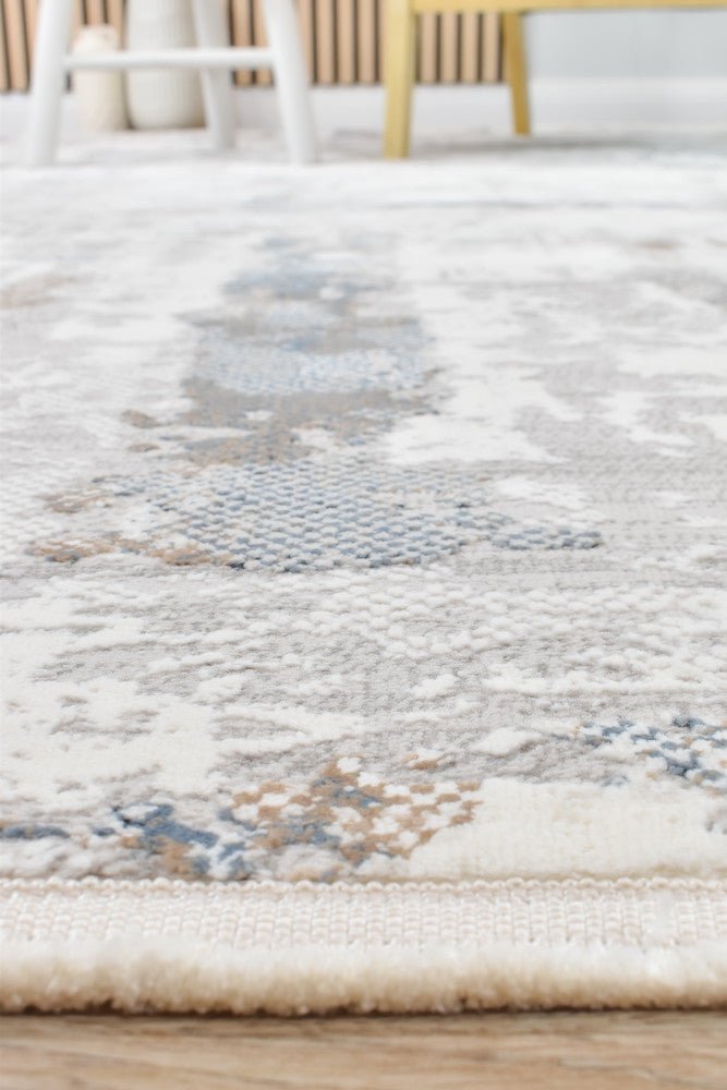 Eternal 30148A Blue Cream - Floorsome - MODERN - LYON - 30148A - BLUE - CREAM - 160X230 - MODERN