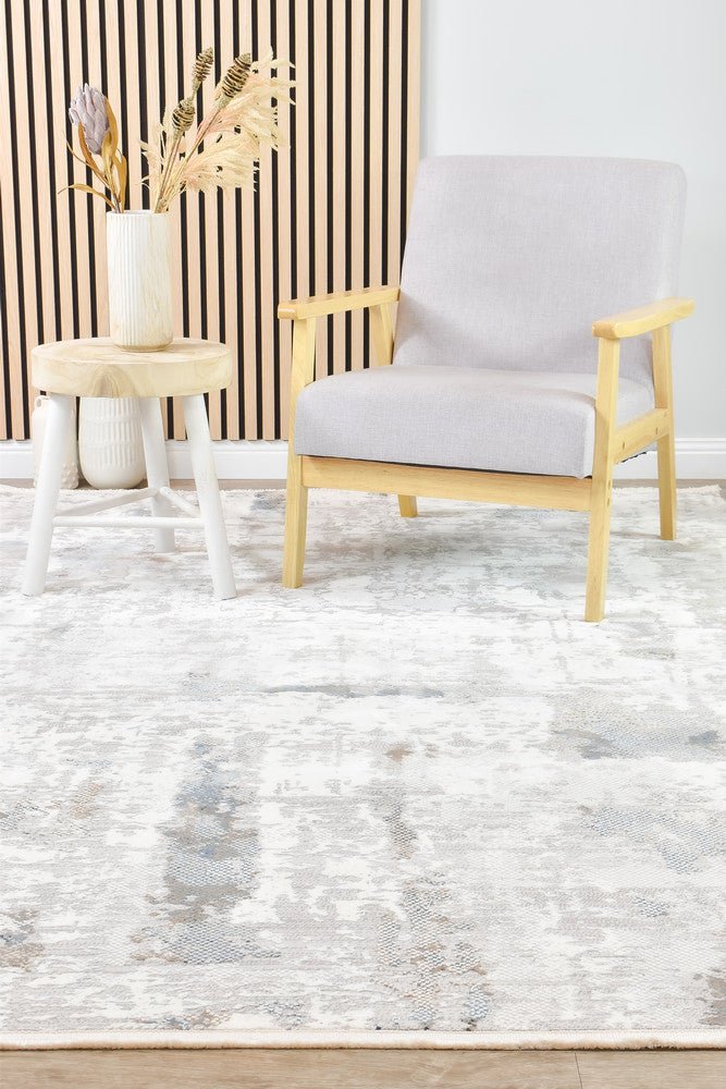 Eternal 30148A Blue Cream - Floorsome - MODERN - LYON - 30148A - BLUE - CREAM - 160X230 - MODERN