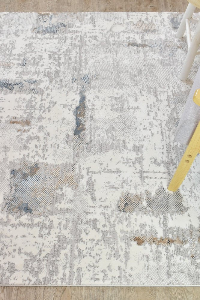 Eternal 30148A Blue Cream - Floorsome - MODERN - LYON - 30148A - BLUE - CREAM - 160X230 - MODERN